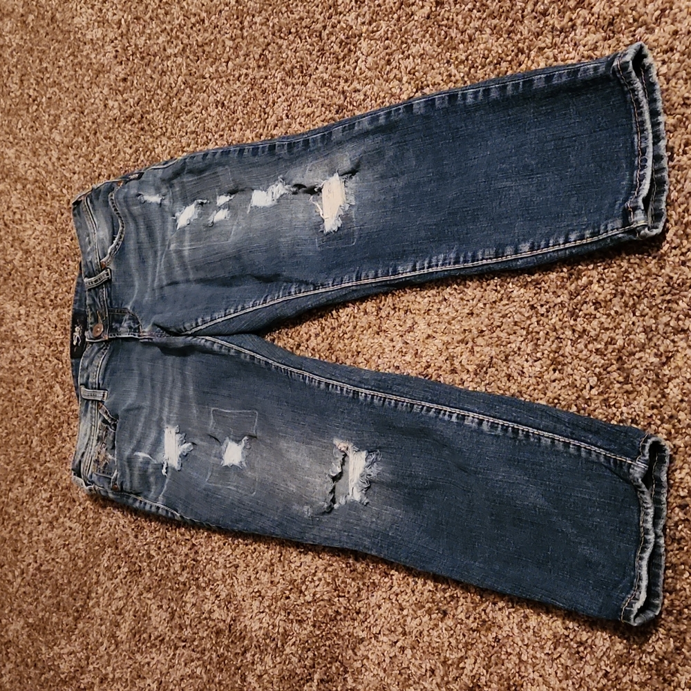 Silver boyfriend jean